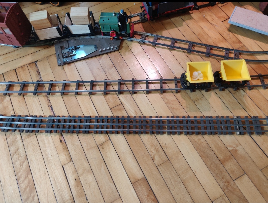 Top to bottom: tinplate test track, post-conversion Gargraves track, Gargraves track as received.