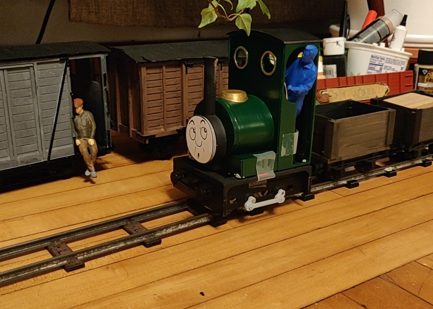 NVT &quot;FURCY&quot; wearing a temporary face to mark the Awdry Extravaganza (and the diorama contest)