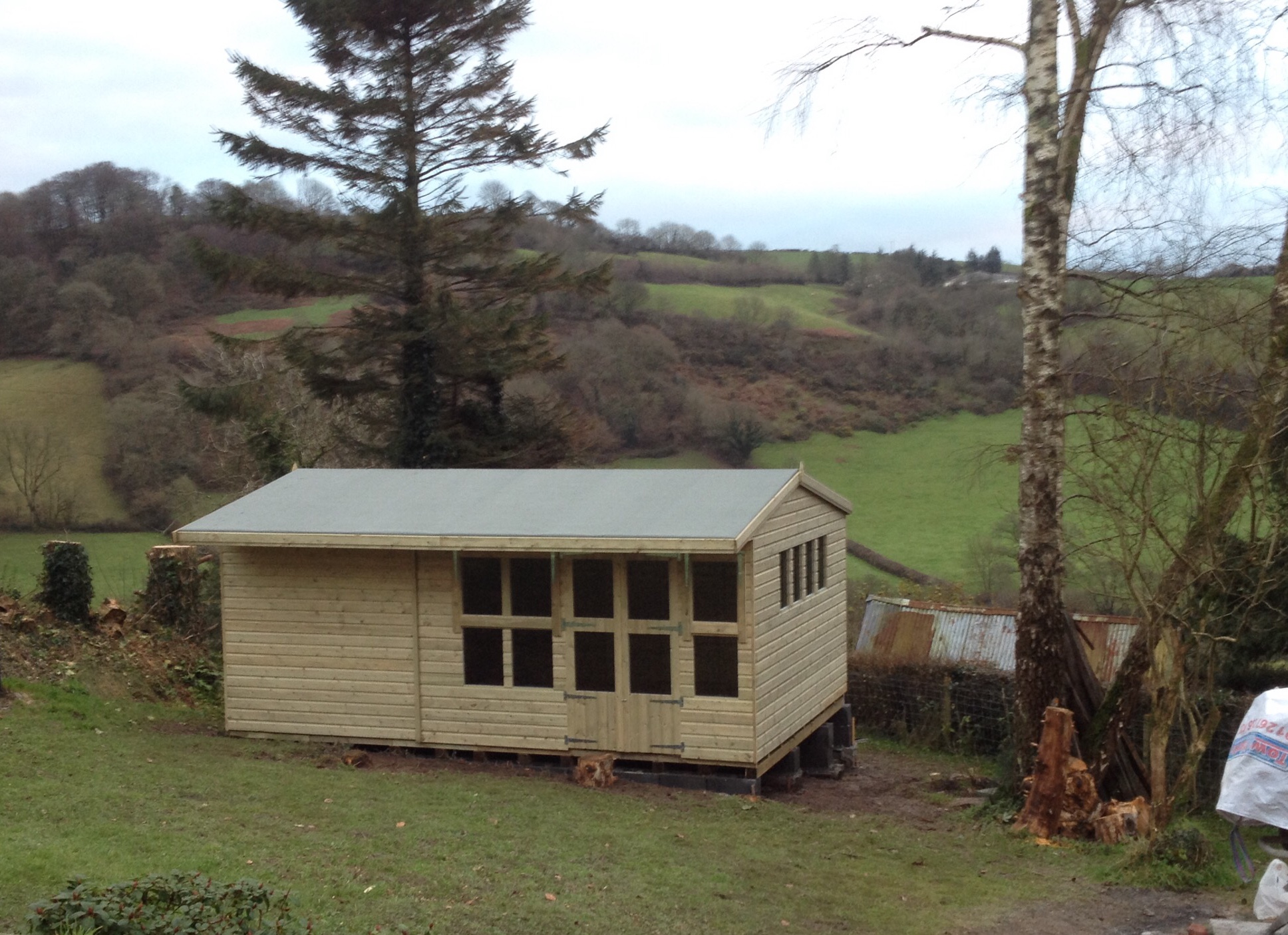 Had to put a log in front of doors to reach clasp to open them