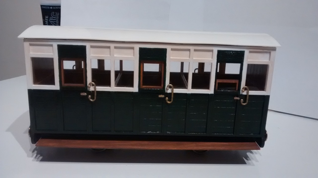 This is a Talyllyn coach I built from a kit but painted in my livery.