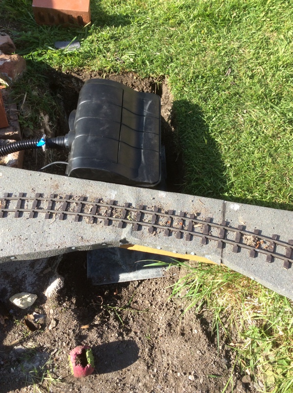 Hole dug out for filter box