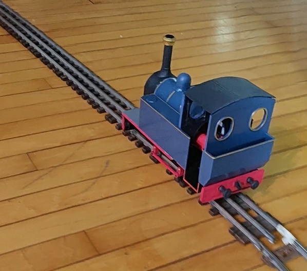 NVT loco no. 1 'THORNAS' tests the new track prior to conversion.