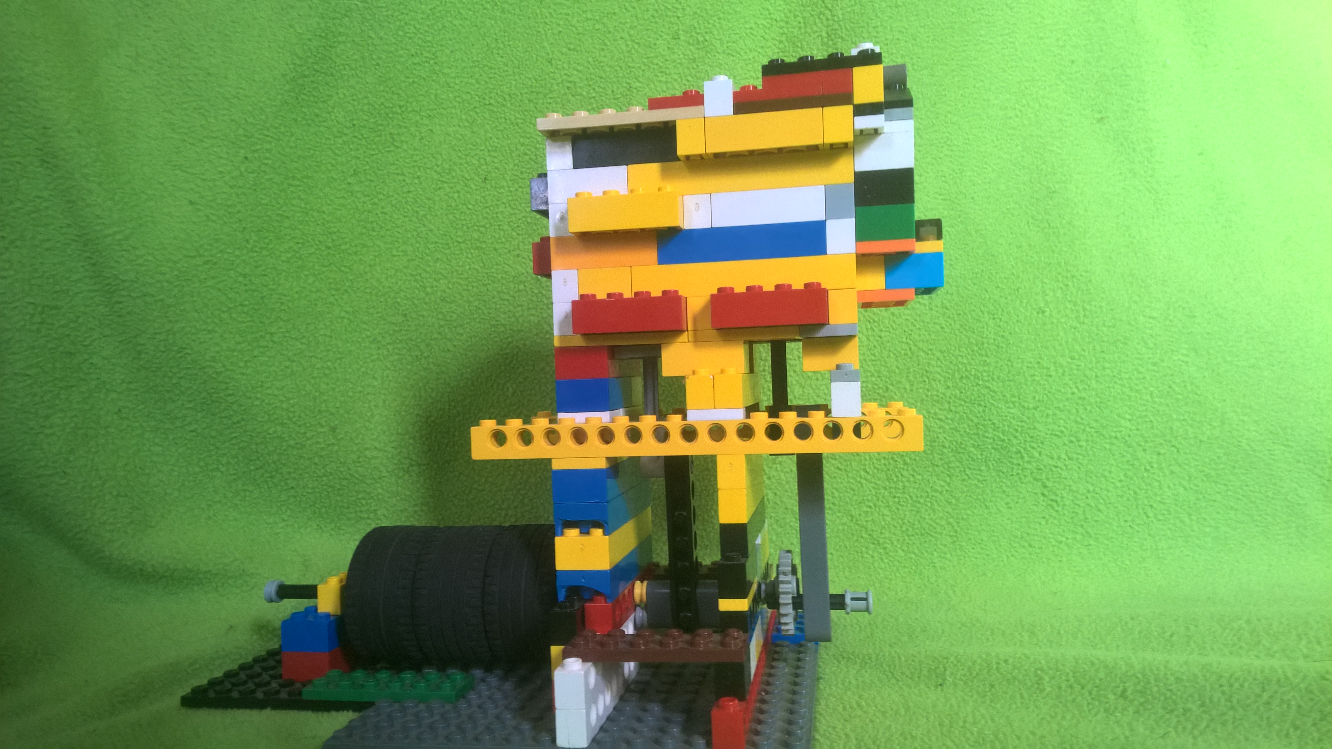 It doesn't need three flywheels, they just make it smoother